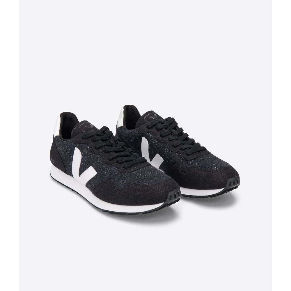 Women's Veja SDU REC FLANNEL Shoes Black | ZA 555RVD